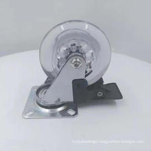 Material Handling Equipment Parts Mini Transparent PU Castor Sofa Casters And Wheels